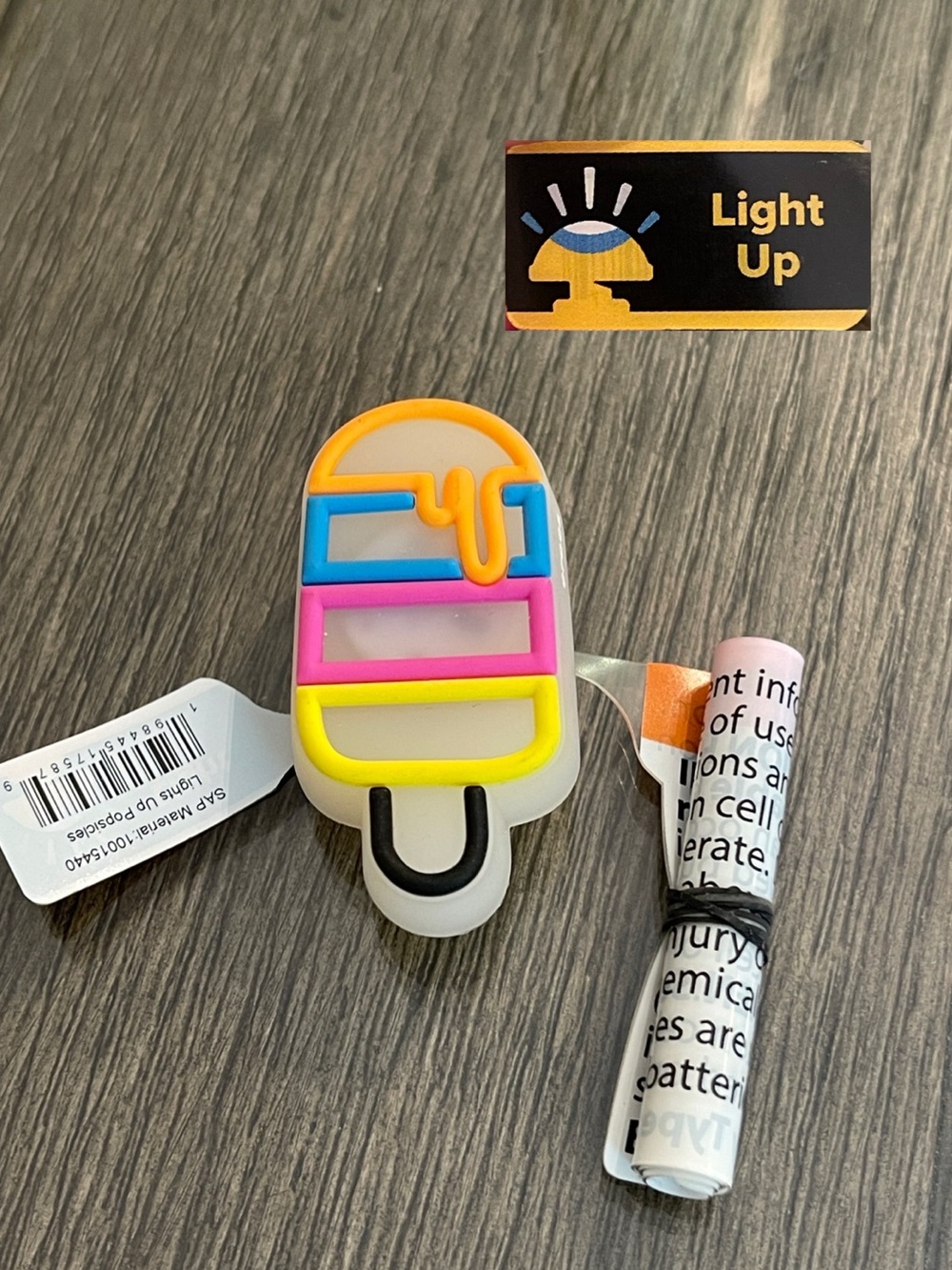 Crocs - Jibbitz Light UP Popsicle - Shoe Charm NWT